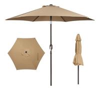 XZHWSZD Ombrellone da Giardino a Braccio Laterale da 200 cm, ombrellone da Esterno inclinabile da 6,5 Piedi con manovella, Protezione UV UPF50+ per Giardino, Piscina e Spiaggia.