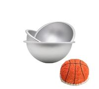 XZJMY Confezione da 3 mini teglie per torte a sfera da 12,7 cm, in alluminio a semicerchio, utilizzate per riunioni di famiglia per cuocere torte di compleanno fai da te per bambini, strumenti di