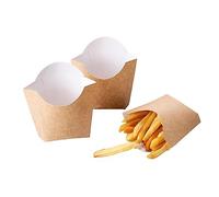 XZJMY Confezione da 60 contenitori usa e getta per patatine fritte, in cartone usa e getta, per patatine fritte, piccole scatole da asporto in carta kraft, per matrimoni, compleanni, feste di