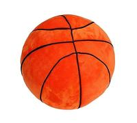 XZJMY Cuscino in peluche a forma di pallacanestro, imbottito, sportivo, decorativo, rotondo, grande, a forma di palla 3D, regalo per ragazze o ragazzi (28 cm, arancione)