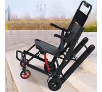 XZLZMYP Montascale Elettrico Cingolato Facile da Trasportare Pieghevole Saliscale Manuale su Sedia A Rotelle Scaletta Elettrica per Scale su E Giù per Anziani Disabili,Nero