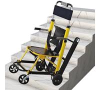 XZLZMYP Montascale Elettrico Cingolato Facile da Trasportare Pieghevole Saliscale Manuale su Sedia A Rotelle Scaletta Elettrica per Scale su E Giù per Anziani Disabili,Giallo