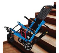 XZLZMYP Montascale Elettrico Cingolato Leggero Pieghevole Saliscale Manuale su Sedia A Rotelle Scaletta Elettrica per Scale su E Giù per Anziani Disabili Viaggio Comodo,Blu