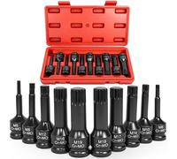 XZN Set di 10 chiavi a bussola 1/2 1/2 M5 M6 M8 M10 M12 M14 M16 M17 M18 M19 per