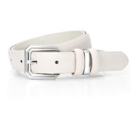 XZQTIVE Cintura in pelle da donna per pantaloni jeans, cintura nera da donna con fibbia in argento oro, beige., M