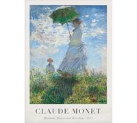 XZSFD NBGEA Claude Monet Poster Stampe A Colori Vintage Wall Art Persone Foto《Madame Monet e suo figlio》Paesaggio Su Tela Pittura Per Home Decor 40x60cm Senza Cornice