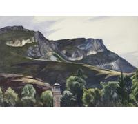 XZSFD NBGEA Edward Hopper Poster e stampe Quadro a colori di arte murale moderna《Paesaggio montano》Edward Hopper Dipinto su tela per decorazioni domestiche 50x80cm senza cornice