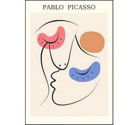XZSFD NBGEA Famoso Pablo Picasso Persone Poster Stampe A Colori Immagine Astratta Di Arte Della Parete《Il Bacio》Pablo Picasso Pittura Su Tela Per Home Decor 40x60cm Senza Cornice