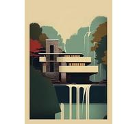 XZSFD NBGEA Francese Le Corbusier Poster Le Corbusier Tela Pittura Vintage Wall Art Architettura Quadro Le Corbusier Stampe Per Home Decor 50x70cm Senza Cornice