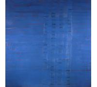 XZSFD NBGEA Frank Stella Poster Stampe astratte Colore Wall Art Exhibition Picture《Blue Horizon》Frank Stella Canvas Painting For Home Decor 40x40cm senza cornice