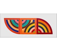 XZSFD NBGEA Frank Stella Poster Stampe astratte Colore Wall Art Exhibition Picture《Modifiche Alla Composizione》Frank Stella Canvas Painting For Home Decor 40x120cm Senza Cornice