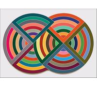XZSFD NBGEA Frank Stella Poster Stampe astratte Immagine della mostra di arte murale a colori《Cambiamenti circolari》Dipinto su tela di Frank Stella per decorazioni domestiche 50x70 cm senza cornice