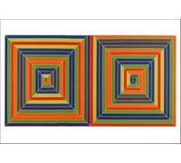XZSFD NBGEA Frank Stella Poster Stampe astratte Immagine della mostra di arte murale a colori《Modifiche quadrate》Frank Stella Dipinto su tela per decorazioni domestiche 50x70 cm senza cornice
