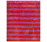 XZSFD NBGEA Frank Stella Poster Stampe astratte Immagine della mostra di arte murale a colori《Viola e rosso》Dipinto su tela Frank Stella per decorazioni domestiche 40x50 cm senza cornice