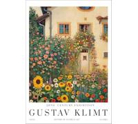 XZSFD NBGEA Gustav Klimt Poster Stampe Scenario Vintage Wall Art Immagine a colori《Il giardino sul retro》Gustav Klimt Dipinto su tela per arredamento salotto 50x60cm senza cornice