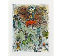 XZSFD NBGEA Marc Chagall Poster Marc Chagall Tela Pittura Wall Art Immagine astratta》Parata nel circo》Marc Chagall Stampe per la decorazione domestica 60x80cm senza cornice