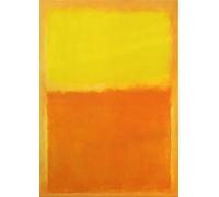 XZSFD NBGEA Mark Rothko Poster Stampe a colori Immagine di arte murale astratta vintage《Giallo e arancione》 Pittura su tela Mark Rothko per decorazioni per la casa 60x80 cm senza cornice