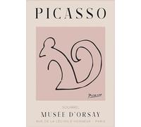 XZSFD NBGEA Pablo Picasso Poster Animale Linee Astratte Stampe Colore Wall Art Picture《The Souirrel》Pablo Picasso Canvas Painting For Home Decor 40x60cm Senza Cornice