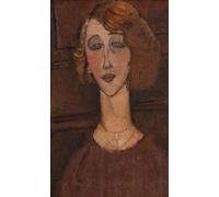 XZSFD NBGEA Stampe poster di Amedeo Modigliani《Donna che indossa una collana》Illustrazione murale 30x50cm senza cornice