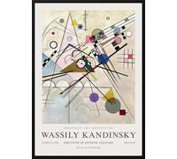 XZSFD NBGEA Wassily Kandinsky Poster Stampe a colori Immagine astratta di arte murale《Composizione della linea》Wassily Kandinsky Dipinto su tela per decorazioni domestiche 60x80 cm senza cornice