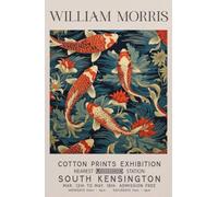 XZSFD NBGEA William Morris Poster William Morris Stampe Arte della parete Immagine moderna William Morris Canvas Painting《Carpa rossa in piscina》 Per la decorazione domestica 50x70 cm senza cornice