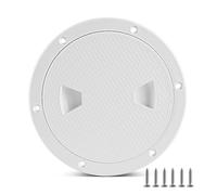 Xztrdi Boat-Ready Black Round Non-Slip Inspection Hatches - Misure 6with Detachable Cover - ABS Screw Out Access Hatch Cover per kayak, yacht, accessori marini