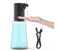 XZUO Dispenser di sapone automatico regolabile, 4 livelli regolabili, sensore senza contatto, dispenser di sapone liquido, 450 ml dispenser di sapone elettrico ricaricabile manuale 2020