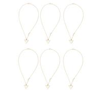 XZXCVN Collane con Pendenti Triangolari, Set 6 Pezzi con Perline Occhio Turco Rosso, Catene in Lega per Donna - Design Elegante, Amuleto Protezione Contro Malocchio, Perfetto per Ogni
