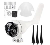 XZXCVN Generatore Eolico 300W, Kit Turbina a 3 Pale, 48V Nero - Alta Resistenza Termica, Controllo Efficiente, Ideale per Barca e Casa Mobile (Nero)