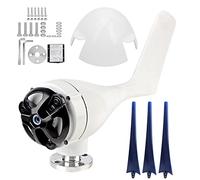 XZXCVN Generatore Eolico 300W, Kit Turbina a 3 Pale, 48V Nero - Alta Resistenza Termica, Controllo Efficiente, Ideale per Barca e Casa Mobile (Blu)