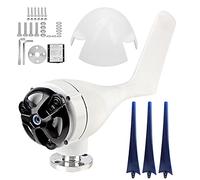 XZXCVN Generatore Eolico 300W, Kit Turbina a 3 Pale, 48V Nero - Alta Resistenza Termica, Controllo Efficiente, Ideale per Barca e Casa Mobile (Blu)