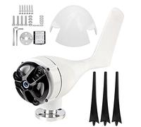 XZXCVN Generatore Eolico 300W, Kit Turbina a 3 Pale, 48V Nero - Alta Resistenza Termica, Controllo Efficiente, Ideale per Barca e Casa Mobile (Nero)