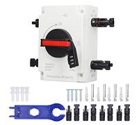 XZXCVN Interruttore Sezionatore DC 1200V 32A 4 Poli, Isolatore Fotovoltaico Impermeabile IP66 - Sicurezza Ignifuga, Blocco Password, per Sistemi Solari e