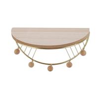 XZXCVN Scaffali da Parete Moderni Ventaglio, Mensole Galleggianti in Ferro e Legno Composito, Design Testurizzato, 25x12,5x14cm - Spazio di Stoccaggio Ampio, Ganci Multifunzionali, (Aria)