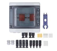 XZXCVN Scatola di Combinazione Solare 4 Stringhe, Custodia Impermeabile IP65 con Protezione Sovratensione e Fusibile 15A - Materiali Resistenti, Facile Installazione, Adatta a Sistem (DC1000V)