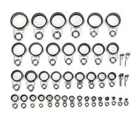 XZXCVN Set Universale 41 Pezzi Anelli Guida Canna da Pesca, Anelli di Linea Top Tips - Alta Resistenza, Design Compatto, Ideale per Pesca Sportiva