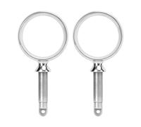 XZXCVN Support D’Aviron Bateau en Acier Inoxydable, Paire, 2 Pouces, Finition Miroir, Fixation pour Pagaies Standard - Résistant à La Corrosion, Installation Facile, Idéal pour