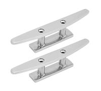XZXCVN Taquet De Bateau Ouvert Base 5 Pouces, Universel, Acier Inoxydable 316, Argent, Lot De 2 - Haute Résistance, Installation Facile, Idéal pour Pontons, Quai, Bateau, Kayak