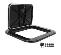 XZXCVN Trappe d’Accès Pont Bateau avec Couvercle, Porte de Compartiment ABS Résistante aux Chocs et Vieillissement, 278x378mm - sécurité avec Serrure, Installation Polyvalente, Usage (Nero Superiore: