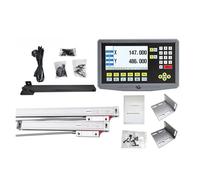 XZXXZSZ Display LCD DRO Digitale a 2 Assi, 9 Lingue e 2 Pezzi, Righello con Reticolo di Encoder lineare da 50-1000 mm(0.001mm Complete Set)