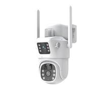 XZXXZSZ Telecamera di sicurezza, Telecamera PTZ di sicurezza WIFI doppia lente doppio schermo batteria ad energia solare 8MP 4K CCTV allarme telecamera IP rilevamento PIR(WIF Solar 32G Card)