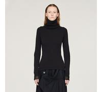 Y-3 Hooded Knit Long-Sleeve Top Black S