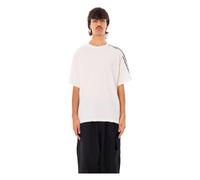 Y-3 - Painted Stripes Raw Edge Tee - - Tops - Uomo - Bianco - XL