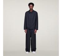 Y-3 PINSTRIPE REFINED WOOL WIDE LEG PANTS Black / Chalk Pearl L
