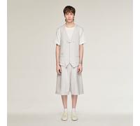 Y-3 PINSTRIPE SPORT UNIFORM SHORTS Chalk Pearl M