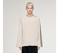Y-3 RAW EDGE 3 STRIPES LONG SLEEVE TEE Chalk White M