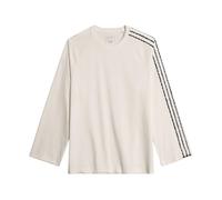Y-3 - Raw Edge 3-Stripes Long Sleeve Tee - - Tops - Uomo - Bianco - L