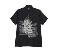 Y-3, ,Shirts ,Uomo ,Nero ,M Placed Graphic Short Sleeve Long Shirt