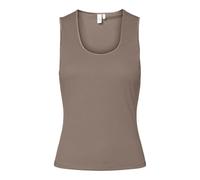 Y.A.S Tank Top Yaspaloma Noos-Canottiera, Grigio Tortora, L Donna