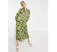 Y.A.S - Vestito midi con stampa ondulata-Multicolore XS
